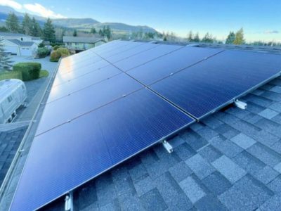 Top View of solar panels