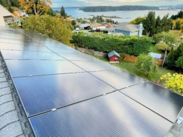 Top View of Solar Panel